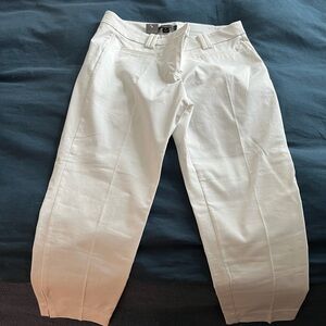 Ann Taylor White Crop Pant